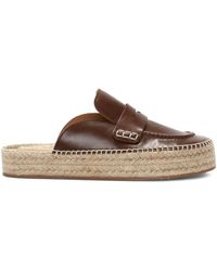 JW Anderson - Leather Espadrille Loafer Mules - Lyst