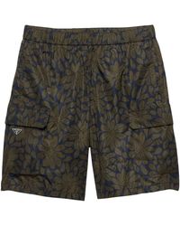 Prada - Re-Nylon Floral Swim Shorts - Lyst
