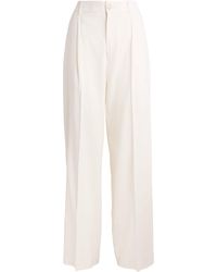 PAIGE - Westin Pleated Wide-Leg Trousers - Lyst