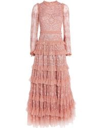Needle & Thread - Tulle Blossom Lace Gown - Lyst