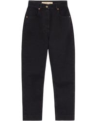 Valentino - Stretch-Denim Cropped Straight Jeans - Lyst