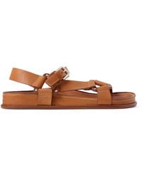 Ralph Lauren - Leather Nolen Flat Sandals - Lyst