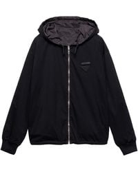 Prada - Cotton Reversible Hoodie - Lyst
