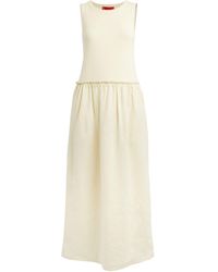 MAX&Co. - Linen-cotton Maxi Dress - Lyst