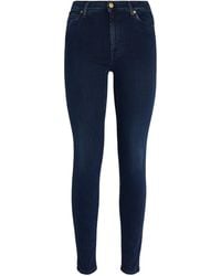 7 For All Mankind - Slim Illusion Luxe High-Rise Skinny Jeans - Lyst