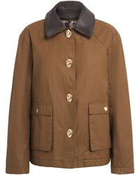 Claudie Pierlot - Cotton Waxed Parka Jacket - Lyst