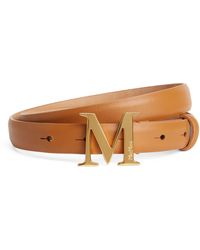 Max Mara - Leather Monogram Belt - Lyst