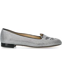 Charlotte Olympia - Embellished Kitty Ballet Flats - Lyst