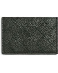 Bottega Veneta - Grained Leather Intrecciato Card Holder - Lyst