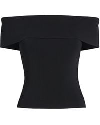 Maje - Rib-Knit Off-The-Shoulder Top - Lyst