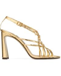 Jimmy Choo - Felice 95 Leather Sandals - Lyst