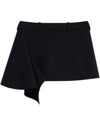 Givenchy - Wool Slashed Mini Skirt - Lyst