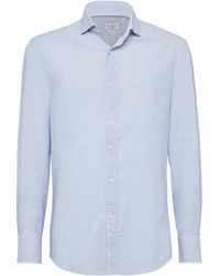 Brunello Cucinelli - Cotton Oxford Shirt - Lyst