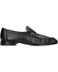 The Row - Soft Moccasin Two Leather Loafers - Lyst