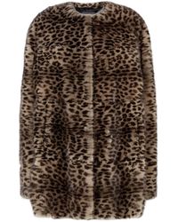 Lilly E Violetta Long Mink Coat - Brown