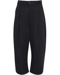Studio Nicholson - Cotton Pleated Sorte Trousers - Lyst