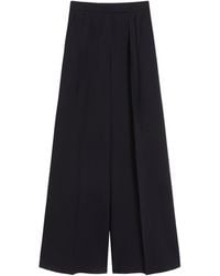 Max Mara - Wool-Blend Wide-Leg Trousers - Lyst