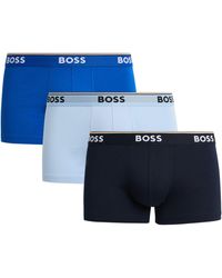 BOSS - Stretch-cotton Power Trunks (pack Of 3) - Lyst