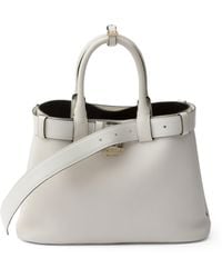 Prada - Medium Leather Buckle Tote Bag - Lyst