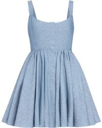 Alaïa - Cotton-Linen Mini Dress - Lyst