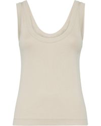 Brunello Cucinelli - Stretch-Cotton Ribbed Tank Top - Lyst