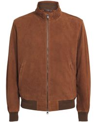 Polo Ralph Lauren - Goat Suede Charleton Bomber Jacket - Lyst