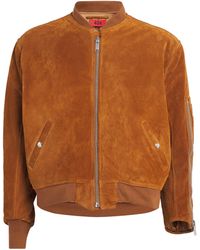 424 - Suede Military Bomber Jacket - Lyst