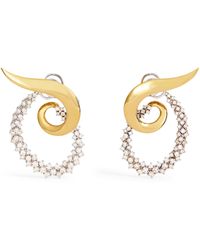 YEPREM - And Diamond Golden Strada Earrings - Lyst