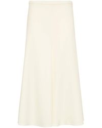 Brunello Cucinelli - Virgin Wool Fluted Midi Skirt - Lyst