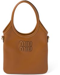 Miu Miu - Leather Ivy Top-Handle Bag - Lyst