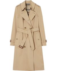 Burberry Long Patent Finish Trench Coat in Red | Lyst