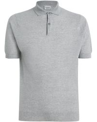 John Smedley - Merino Wool Textured Polo Shirt - Lyst