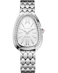 BVLGARI - Stainless Steel And Diamond Serpenti Seduttori Watch - Lyst