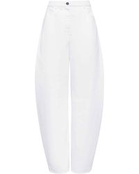 Alaïa - Round Wide-Leg Jeans - Lyst
