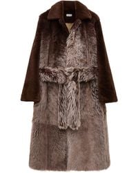 Loewe - Shearling Hand-Dyed Coat - Lyst