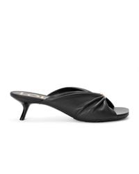 Loewe - X Paula's Ibiza Leather Pebble Heeled Mules 45 - Lyst