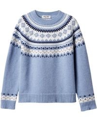 Miu Miu - Wool Fair Isle Sweater - Lyst