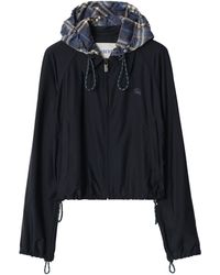 Burberry - Newcott Jacket With Checkered Hood - Lyst