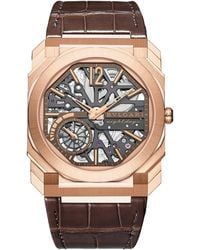 BVLGARI - Rose Octo Finissimo Skeleton 8 Days Watch - Lyst