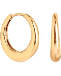 Astrid & Miyu - Medium-Plated Dome Hoop Earrings - Lyst