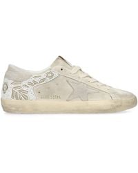 Golden Goose - Suede Embellished Super-Star Sneakers - Lyst