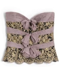 Valentino - Silk Bow Corset Top - Lyst