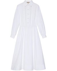 Gucci - Oxford Cotton Midi Dress - Lyst