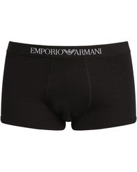 Emporio Armani - Stretch Cotton Logo Trunks (pack Of 3) - Lyst