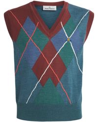 Vivienne Westwood - Wool-Cotton Argyle Sweater Vest - Lyst