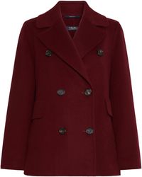 Max Mara - Virgin Wool Double-Breasted Short Coat - Lyst