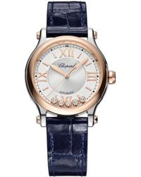 Chopard - Stainless Steel And Diamond Happy Sport Automatic Watch - Lyst
