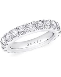 Graff - Platinum And Diamond Classic Eternity Ring - Lyst