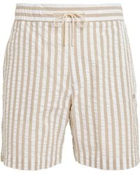 CHE - Seersucker Striped Shorts - Lyst