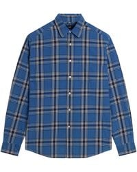dunhill - Cotton Check Print Shirt - Lyst